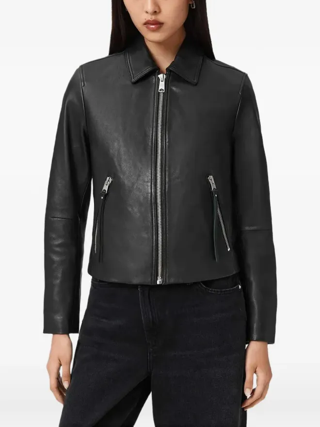 ALLSAINTS AllSaints Danbury zip-detail jacket - Blackの商品画像