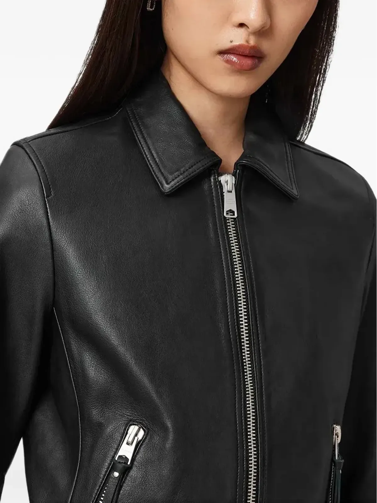 AllSaints Danbury zip-detail jacket - Black - 画像5