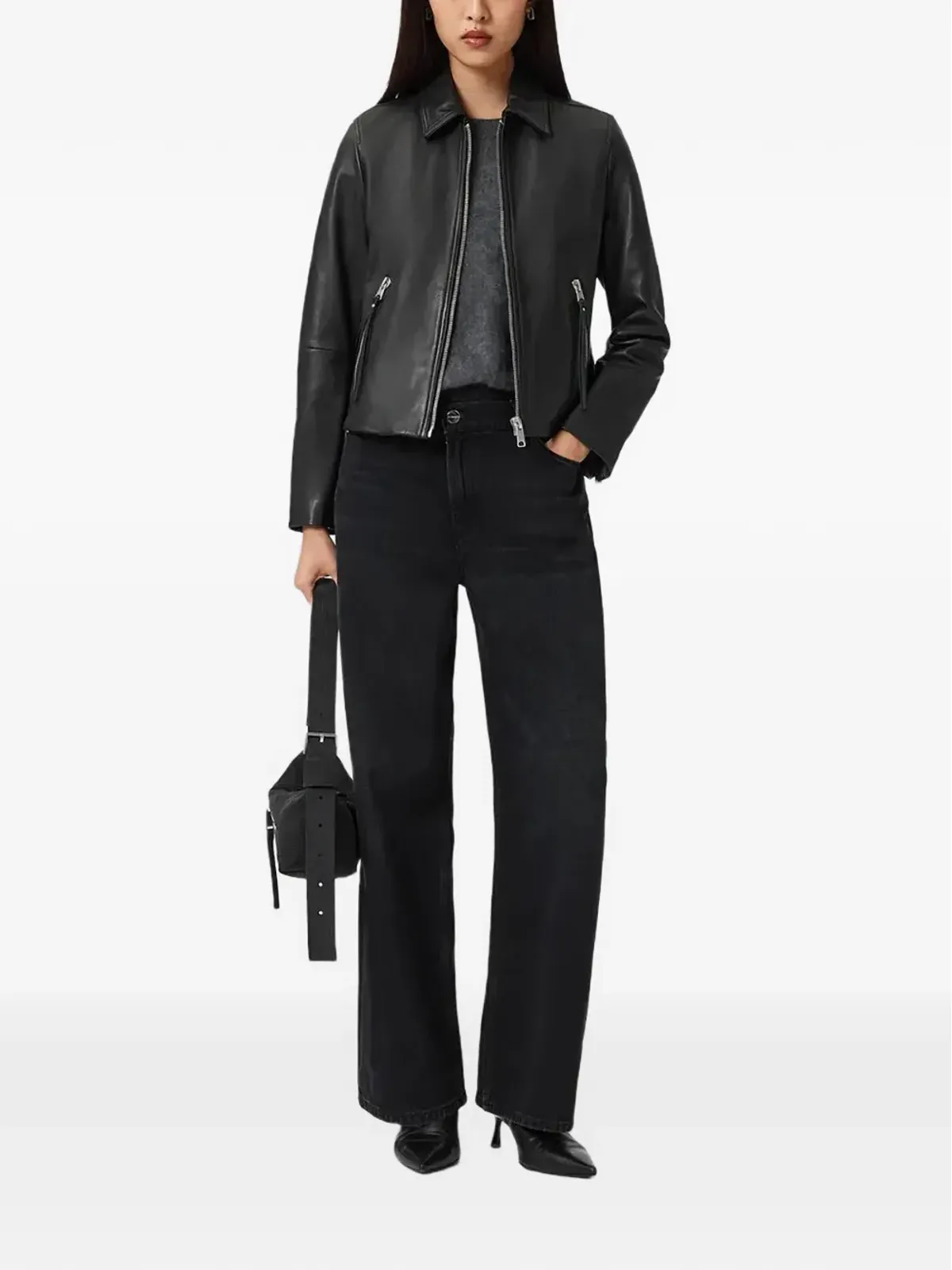 AllSaints Danbury zip-detail jacket - Black - 画像2