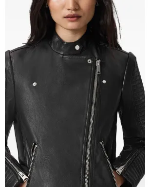 AllSaints ラウル リブ編みレザージャケット - サムネイル5