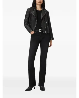 AllSaints ラウル リブ編みレザージャケット - サムネイル2