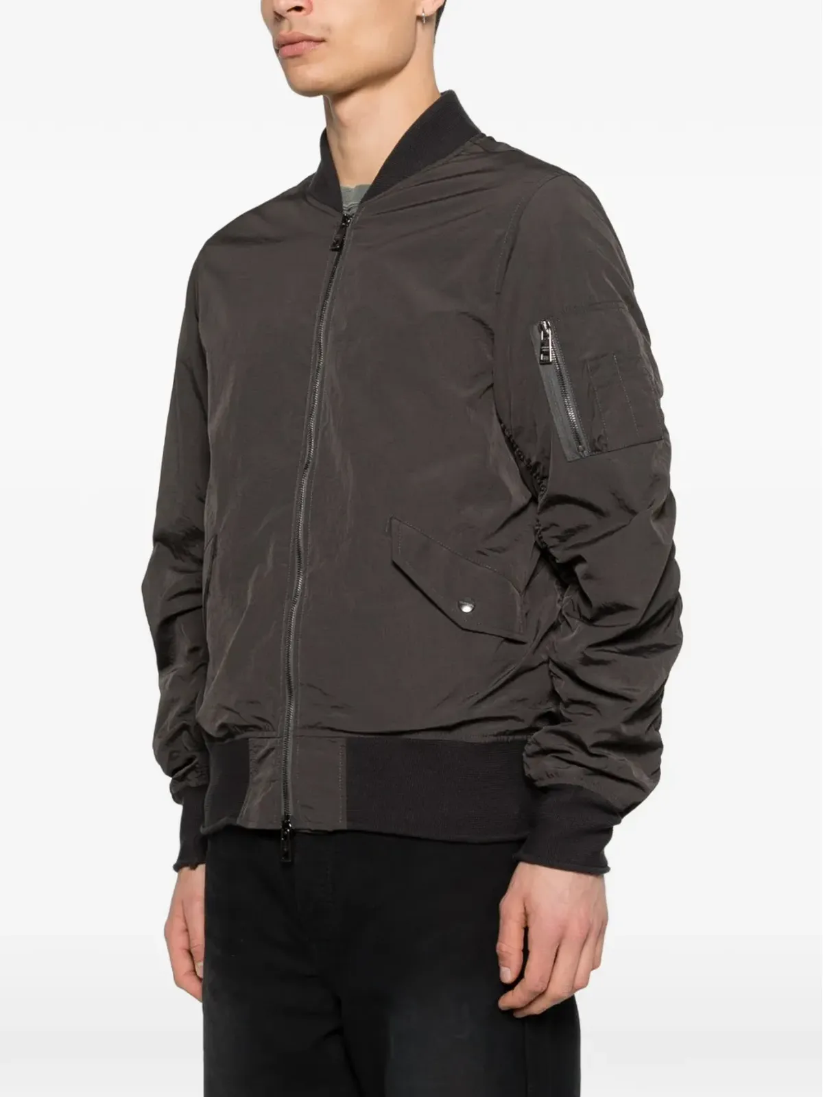 Giorgio Brato ジップアップボンバージャケット グレー - 画像3