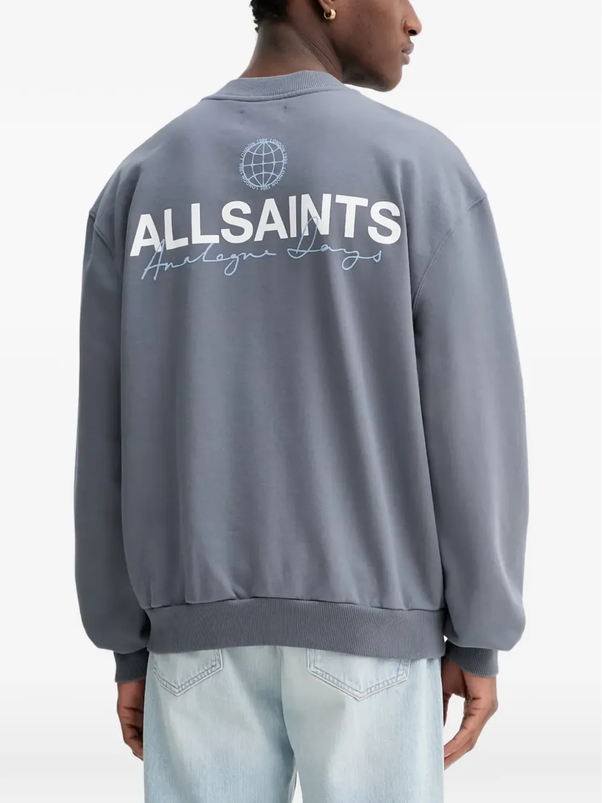 AllSaints グラフィック クルーネック スウェットシャツ - ブルー - 画像3