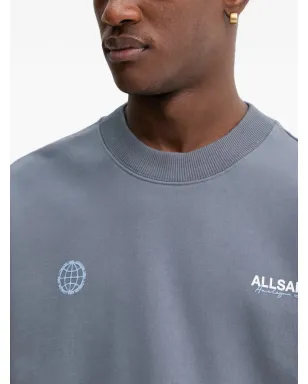 AllSaints グラフィック クルーネック スウェットシャツ - ブルー - サムネイル4