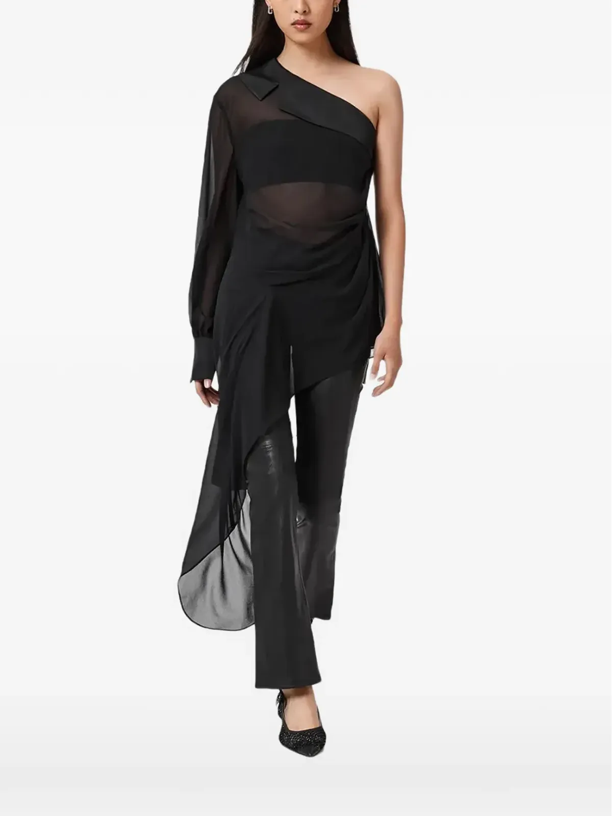 AllSaints アナヤ ワンショルダートップ - 画像1