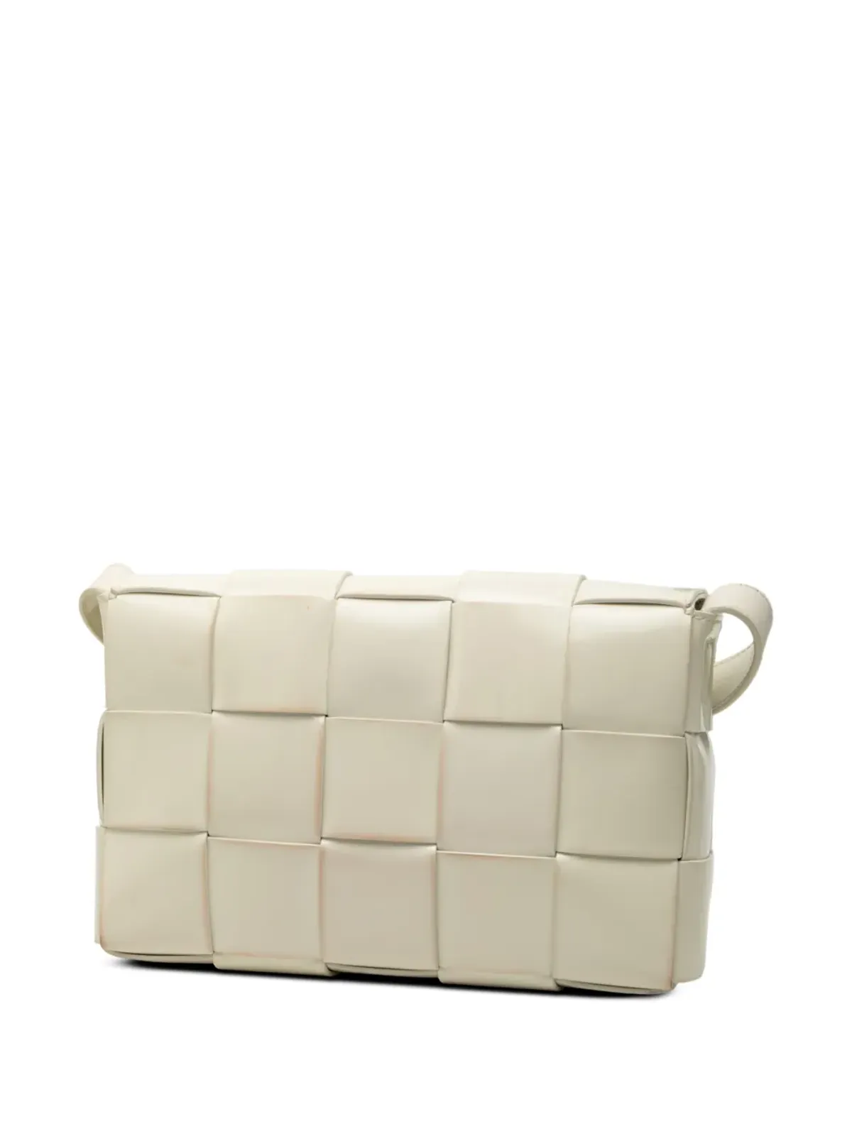Bottega Veneta - イントレチャート カセット クロスボディバッグ ホワイト（ビンテージ） - 画像3