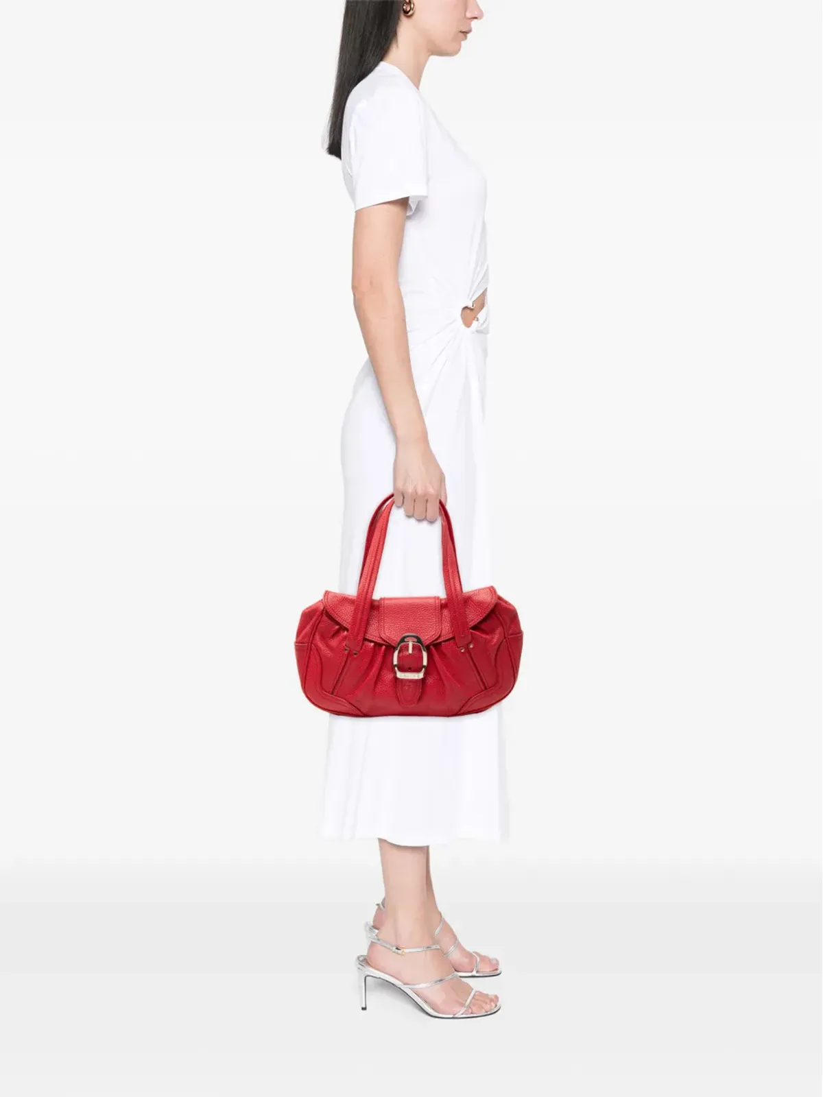 Celine レザーショルダーバッグ - レッド - 画像2
