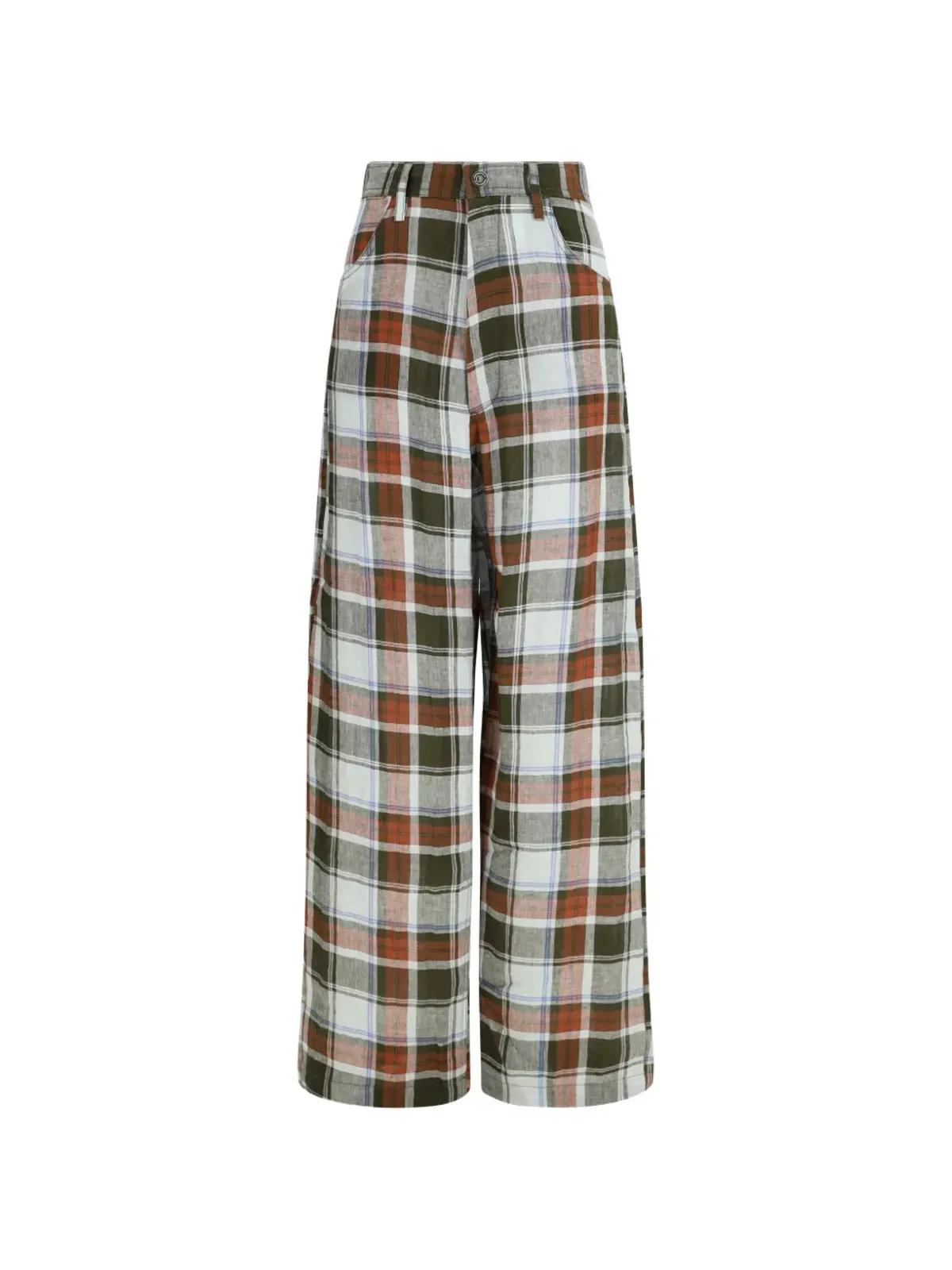 MARBELL Courtney plaid trousers - Green - 画像1