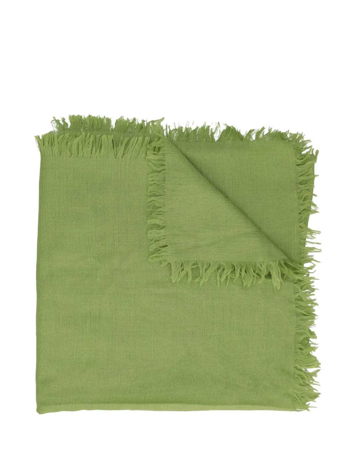 Agnona Vintage fringed scarf - Green - 画像2