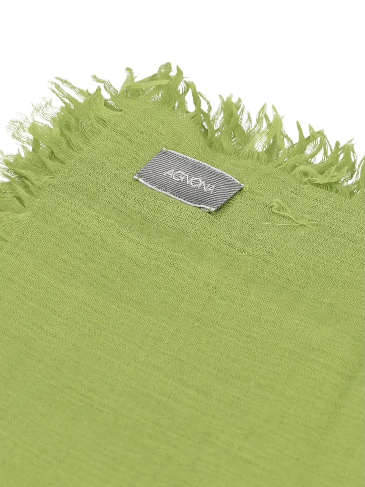 Agnona Vintage fringed scarf - Green - 画像3