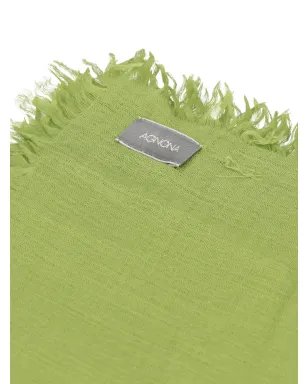 Agnona Vintage fringed scarf - Green - サムネイル3