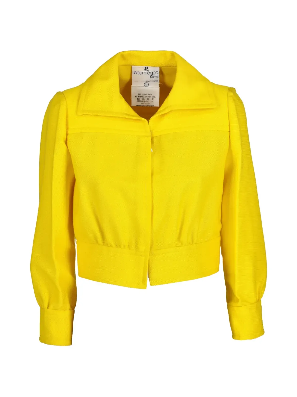 Courrèges Pre-Owned cropped classic-collar jacket - Yellow - 画像1