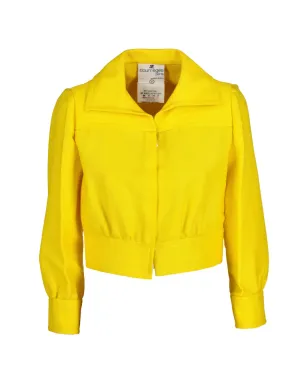Courrèges Pre-Owned cropped classic-collar jacket - Yellow - サムネイル1
