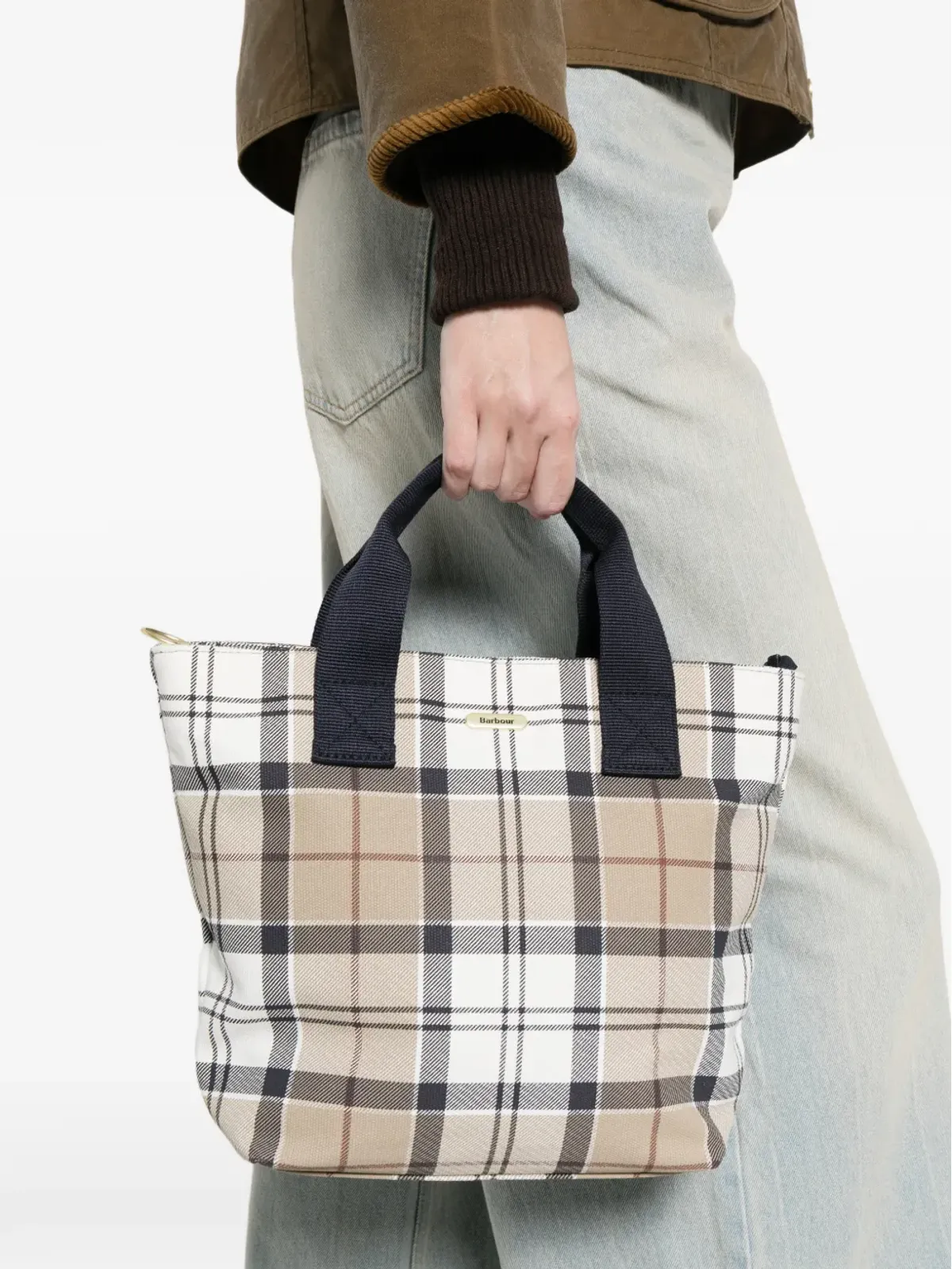 Barbour Maisy tartan tote bag - White - 画像2