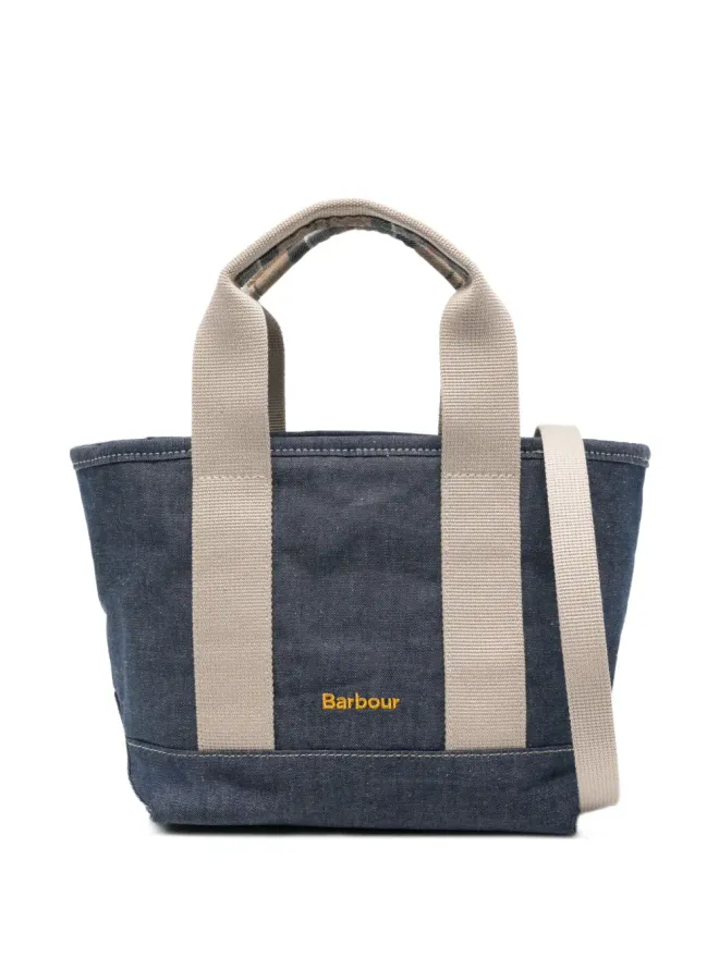 Barbour Barbour Mya タータン柄デニム トートバッグの商品画像