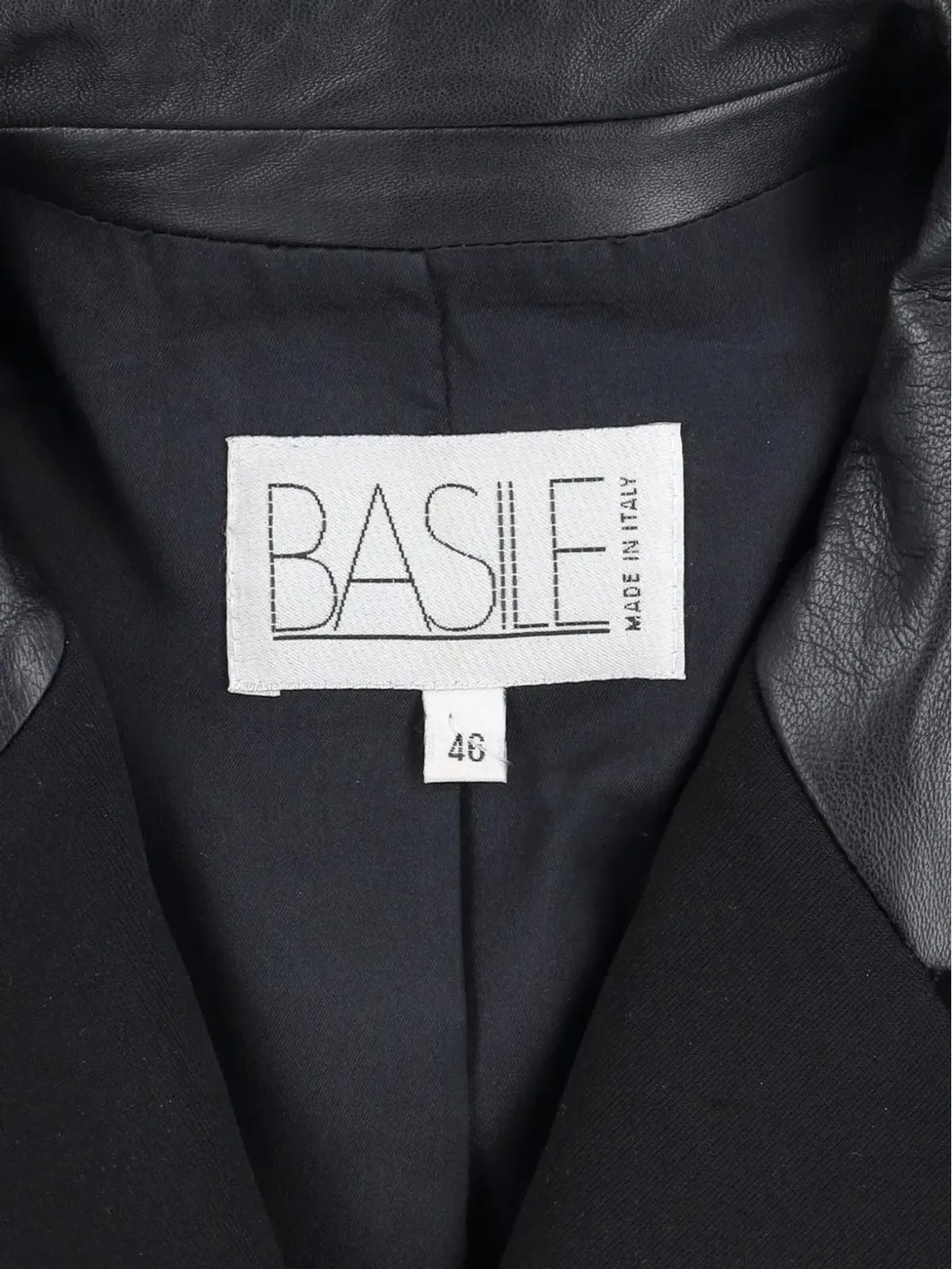 Basile Vintage パッド入りショルダーブレザー - 画像3