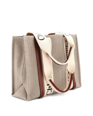 Chloé Pre-Owned ウッディ キャンバスとレザー トートバッグ - サムネイル3