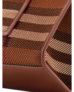 Burberry Pre-Owned Freya Shopping Check Canvas with Leather トートバッグ - サムネイル5