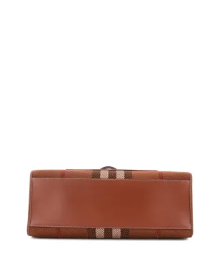 Burberry Pre-Owned Freya Shopping Check Canvas with Leather トートバッグ - サムネイル4