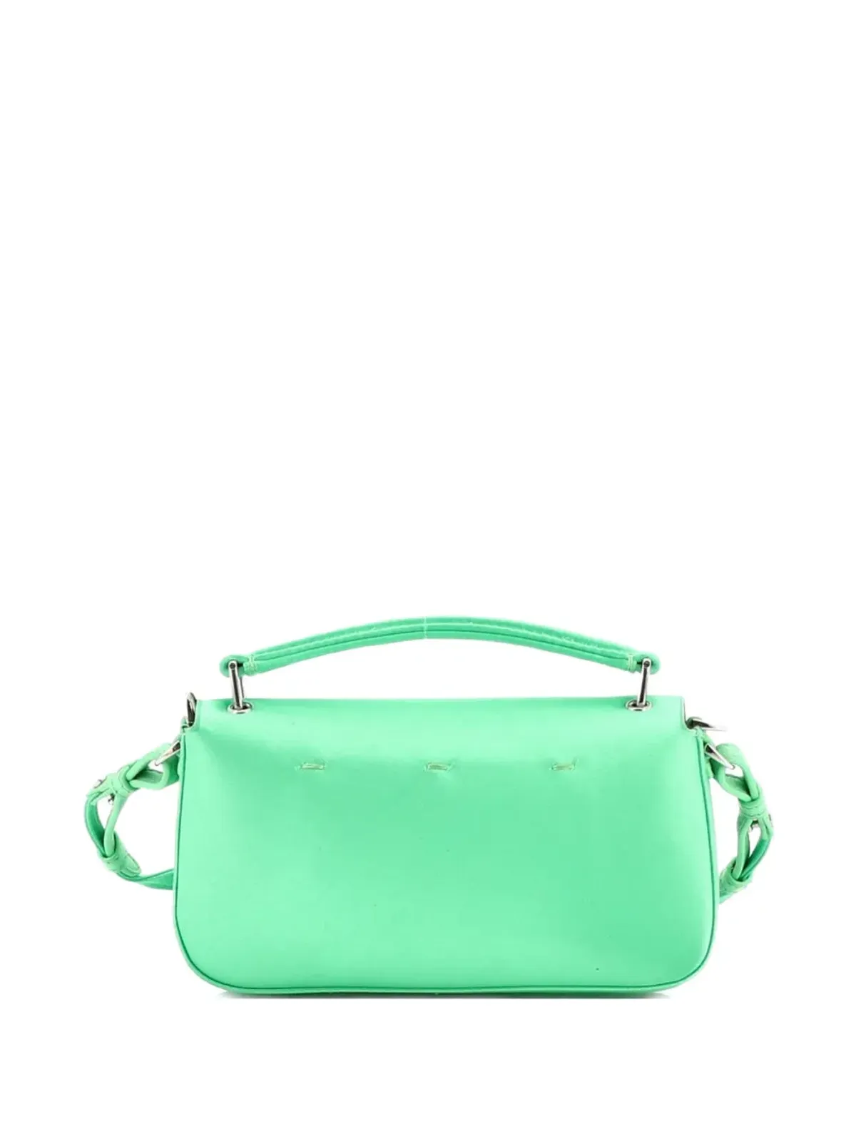 Fendi Vintage バゲットフォンポーチ サテン サッチェル グリーン - 画像2