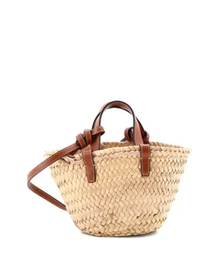 Celine Pre-Owned Triomphe バスケット ラフィア×レザー ノノ ショルダーバッグ - ブラウン - サムネイル2