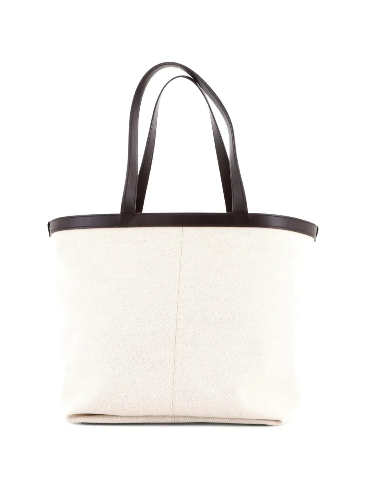 Bottega Veneta フリップフラップ キャンバス×イントレチャート レザー トートバッグ - 画像2