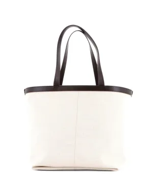 Bottega Veneta フリップフラップ キャンバス×イントレチャート レザー トートバッグ - サムネイル2