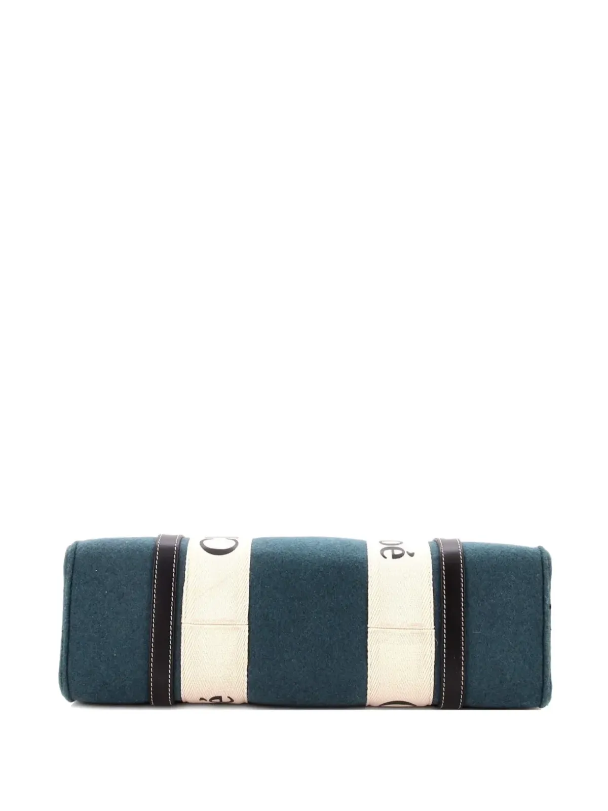 Chloé Pre-Owned Woody Recycled Felt with Leather and Canvas tote bag - Green - 画像4