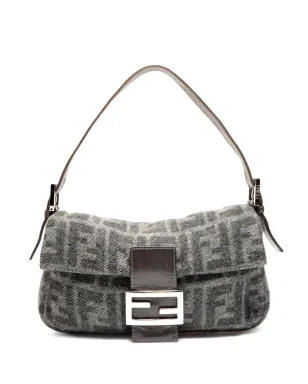 Fendi Pre-Owned 2000年代パターン ウール ショルダーバッグ - グレー - サムネイル1