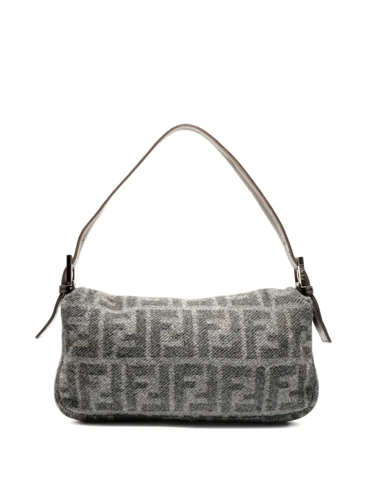 Fendi Pre-Owned 2000年代パターン ウール ショルダーバッグ - グレー - 画像2