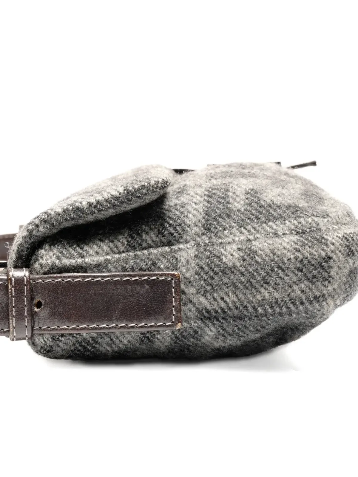 Fendi Pre-Owned 2000年代パターン ウール ショルダーバッグ - グレー - 画像4