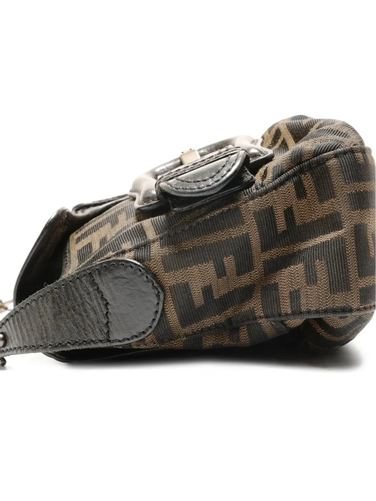 Fendi Pre-Owned Zuccaバックルショルダーバッグ - 画像5
