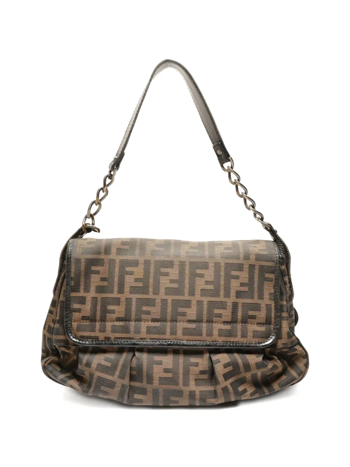 Fendi Pre-Owned Zuccaバックルショルダーバッグ - 画像2