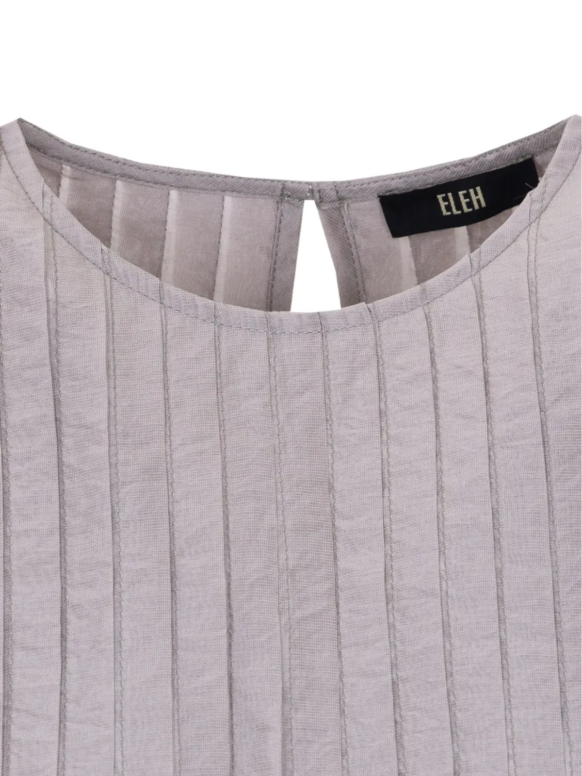 Eleh プリーツ入り丸首トップス - 画像4