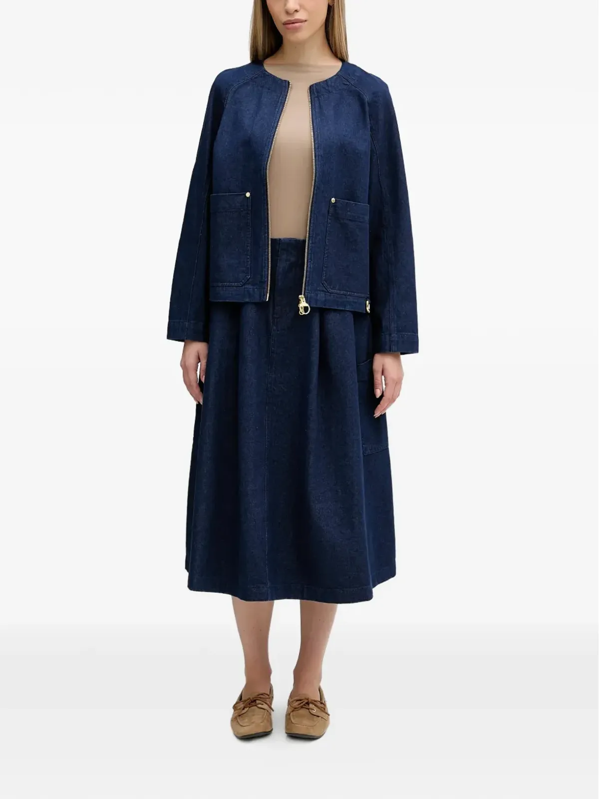 Barbour Saima d-ring pocket midi skirt - 画像2