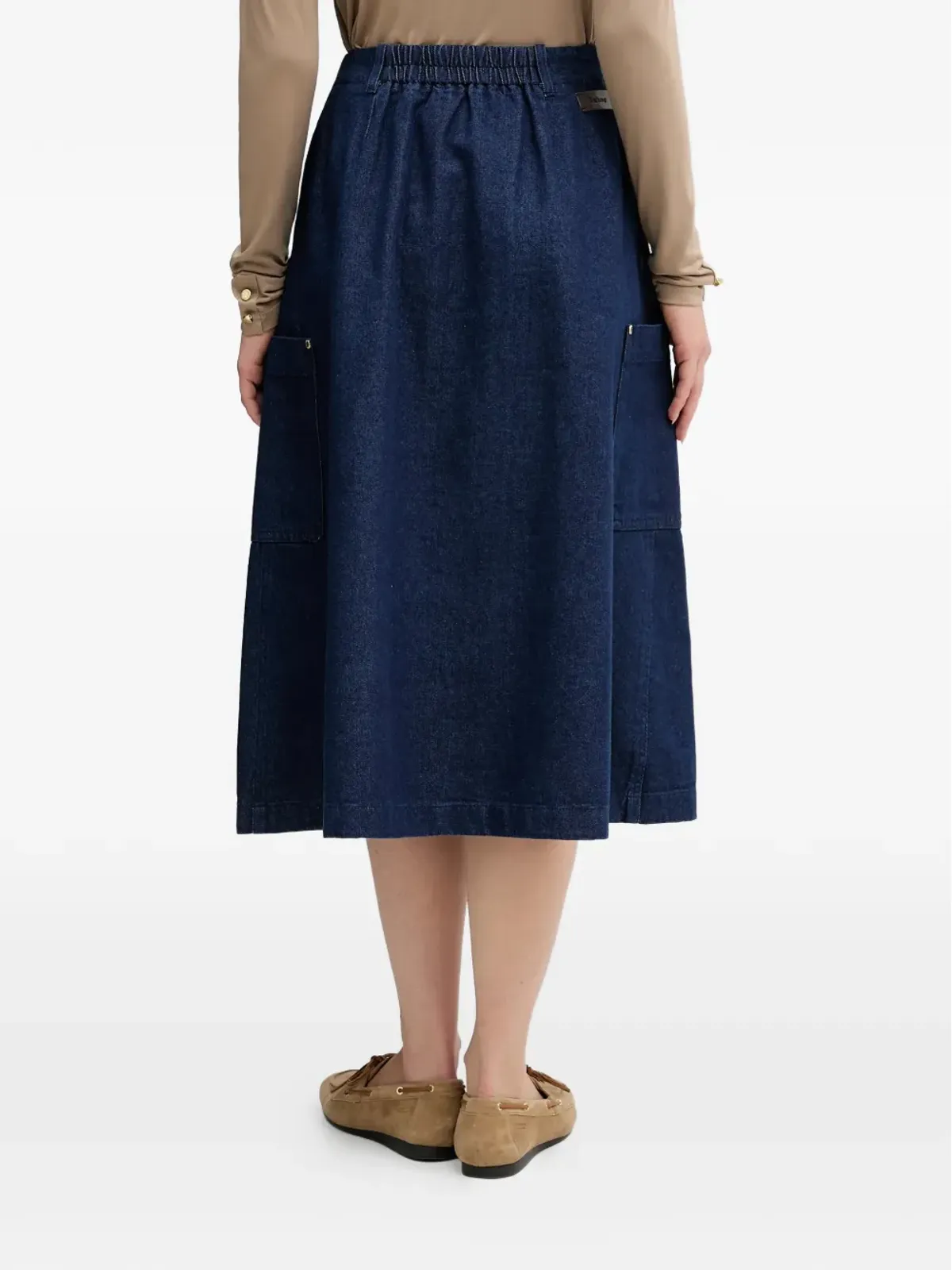 Barbour Saima d-ring pocket midi skirt - 画像3
