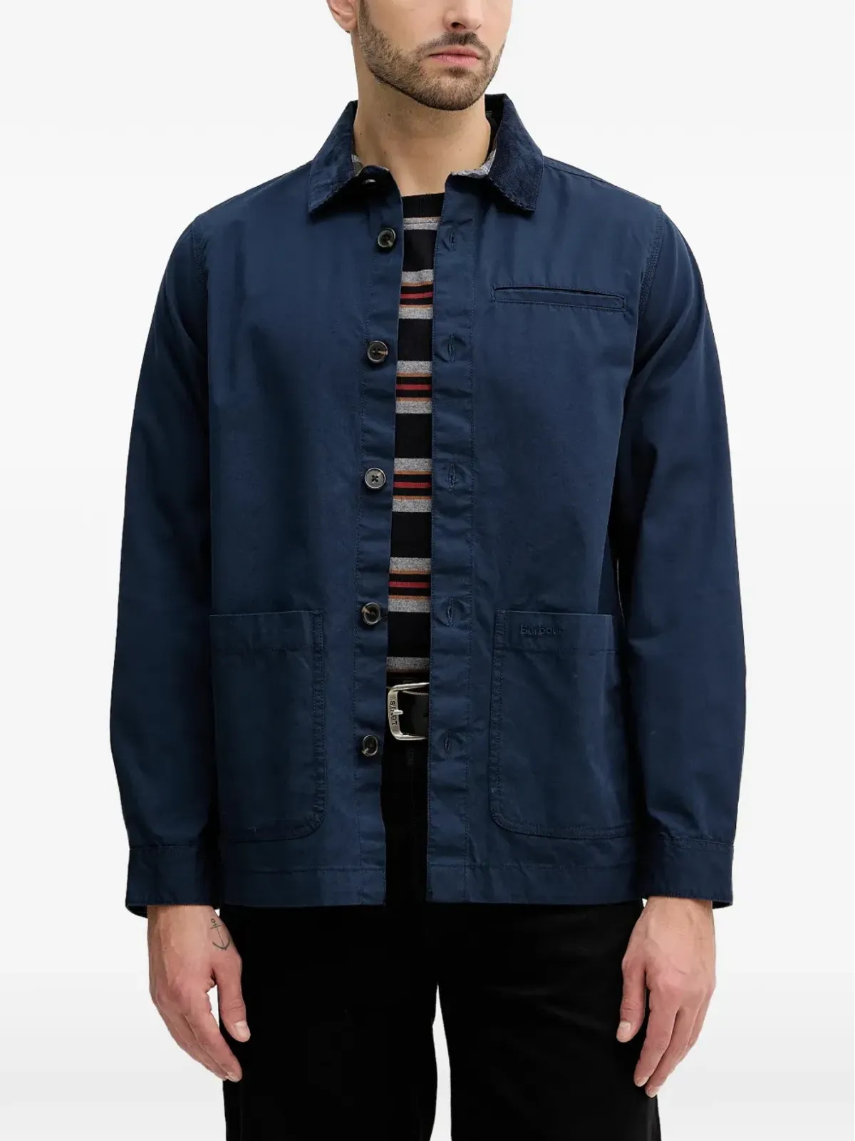 Barbour ボタン付きコーデュロイ襟ジャケット - 画像1