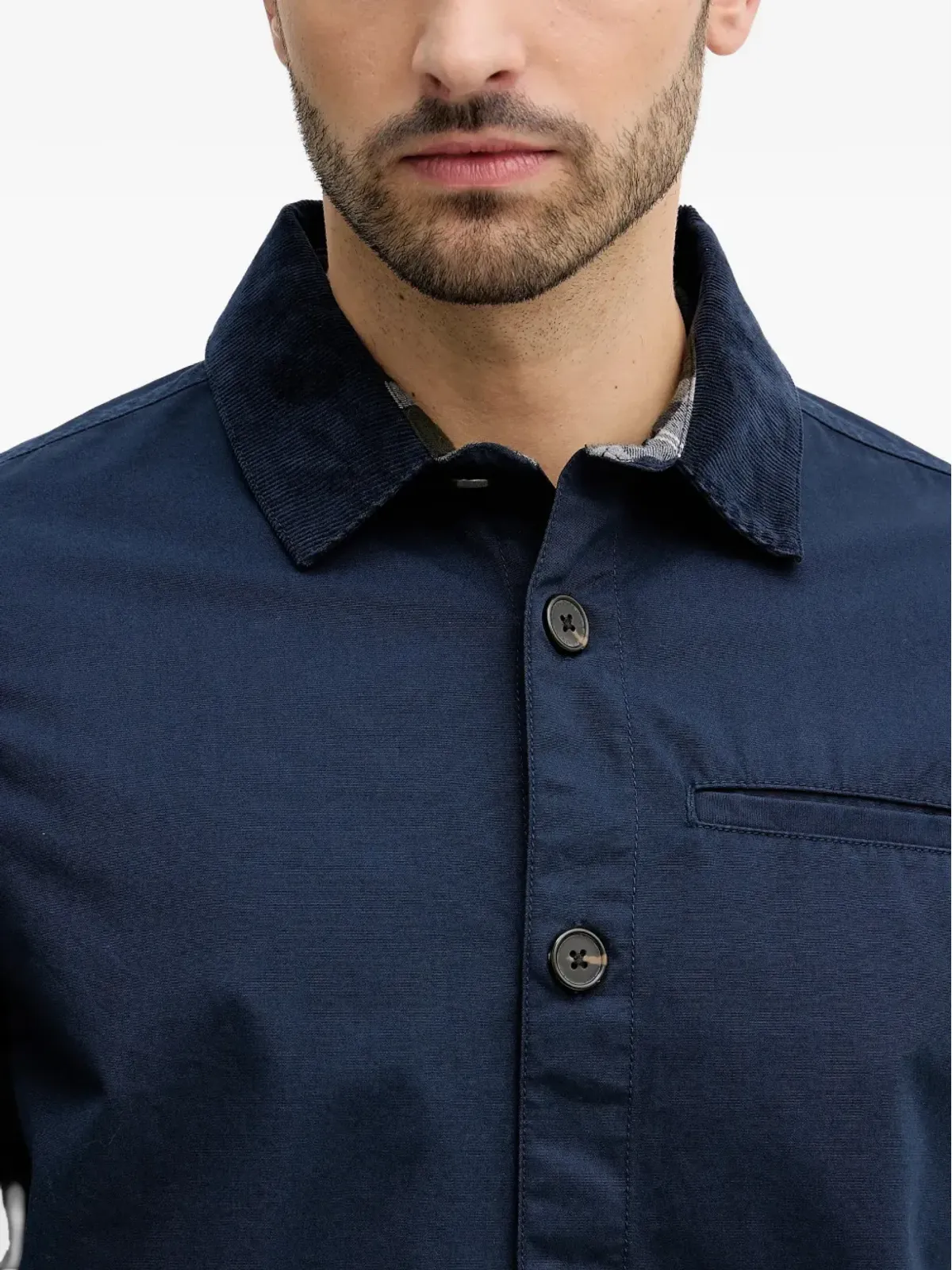 Barbour ボタン付きコーデュロイ襟ジャケット - 画像4