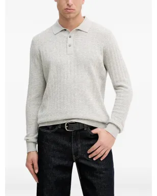 Barbour Smeaton ボタン付きニットポロシャツ - グレー - サムネイル1