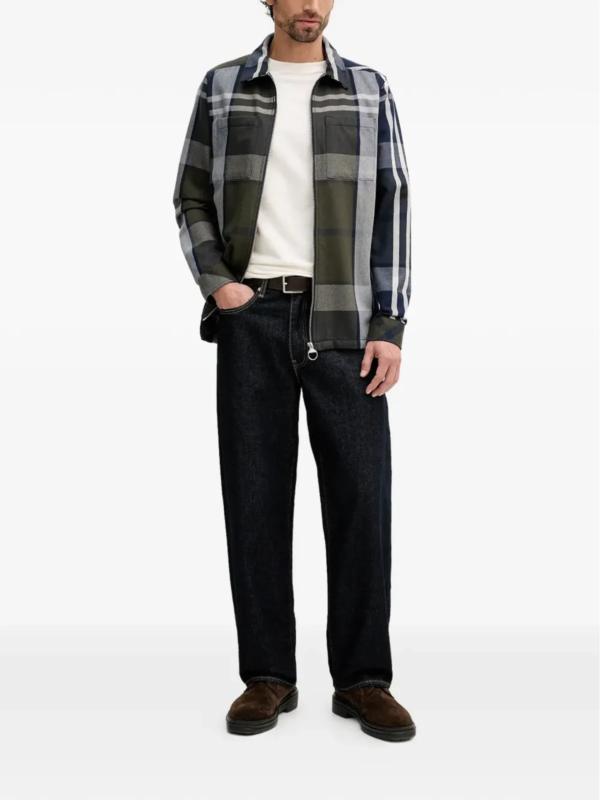 Barbour ランニッチ チェック柄ジップシャツ - 画像2