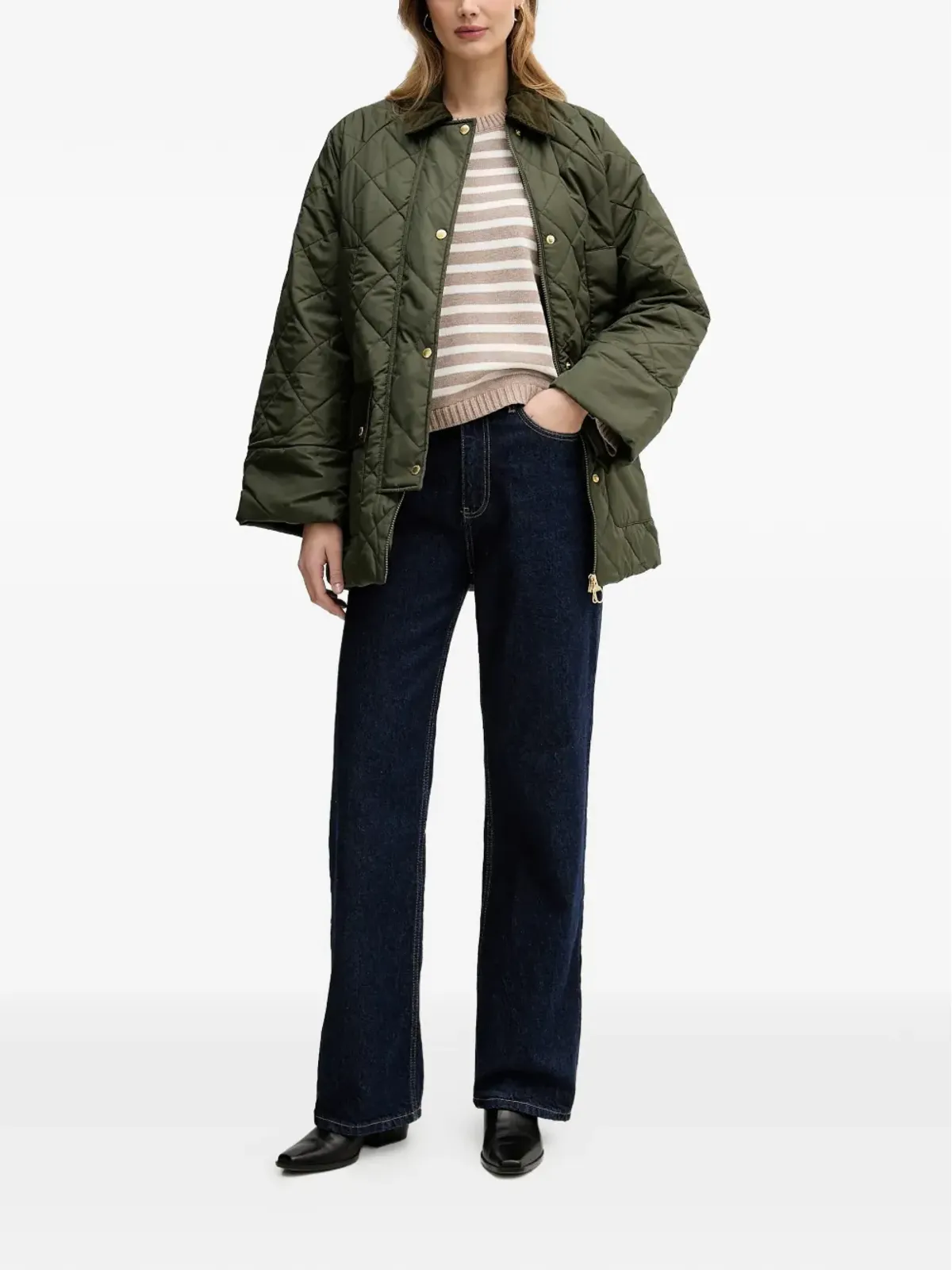 Barbour ロージー ストライプ クルーネックセーター - 画像2