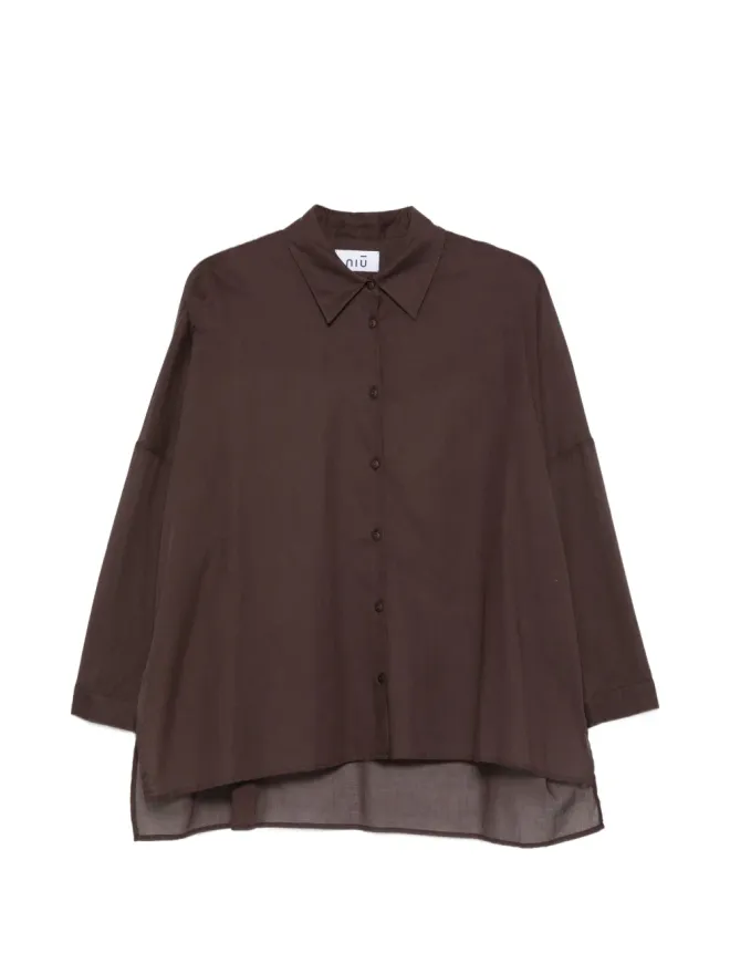 Niu Niu アシンメトリーヘムシャツの商品画像