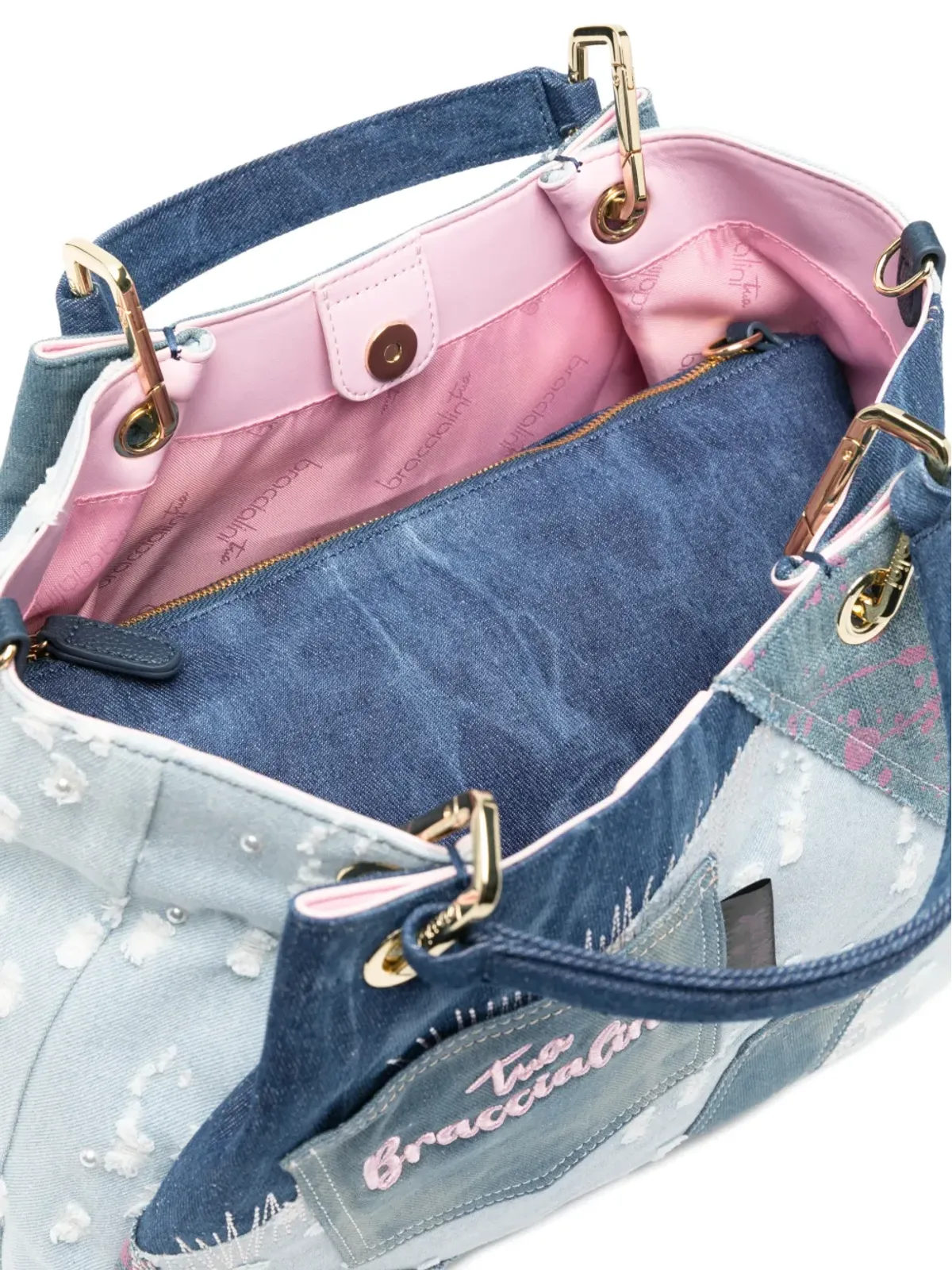 Braccialini Amy Jeans トップハンドル トートバッグ - 画像5