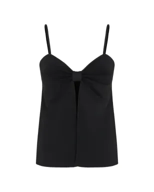 Cult Gaia Lennonheart-neckline top - Black - サムネイル1