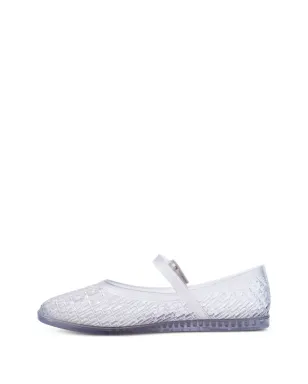 Melissa Harper バックルストラップ バレエフラット - White - サムネイル5
