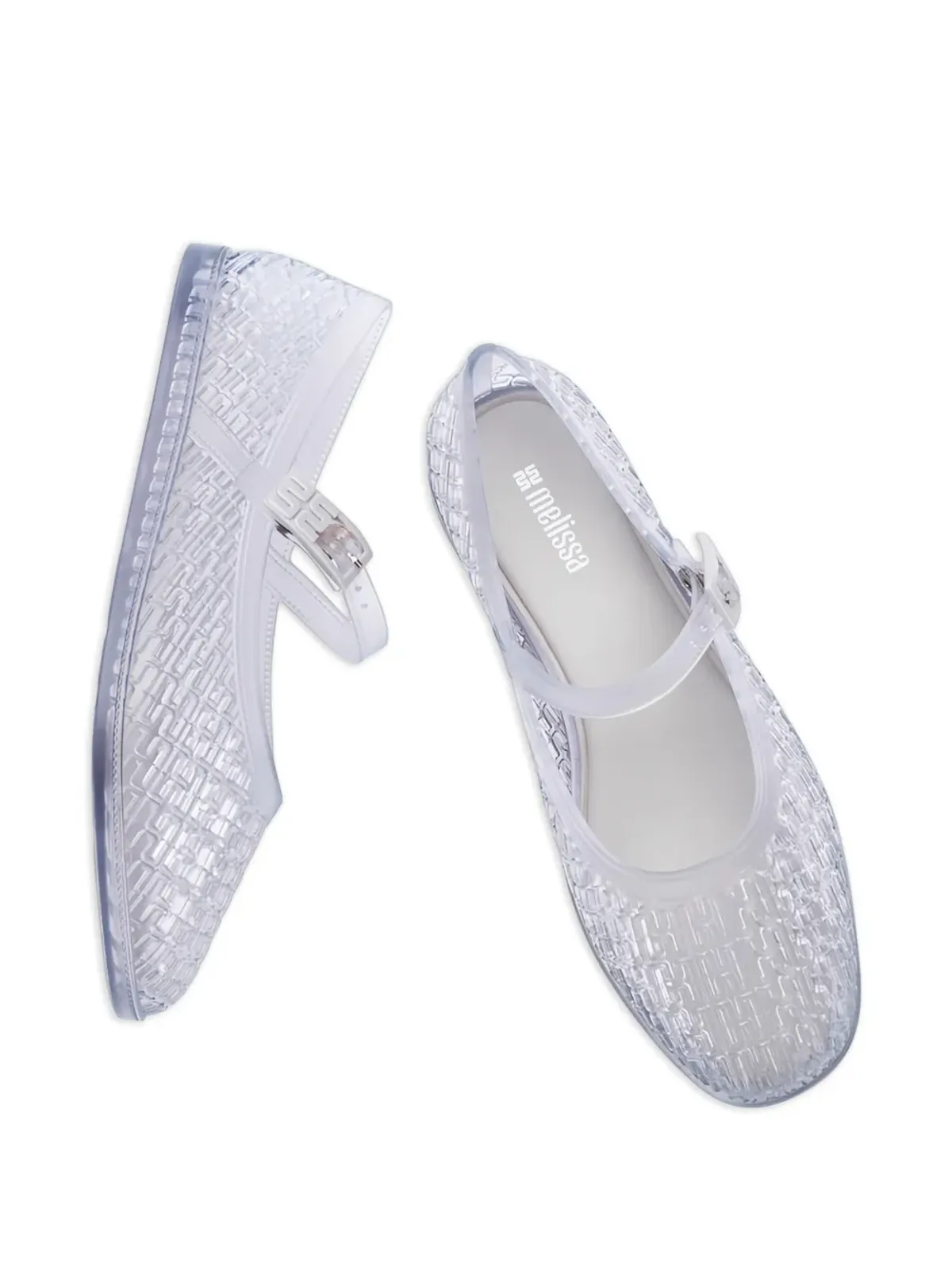 Melissa Harper バックルストラップ バレエフラット - White - 画像4