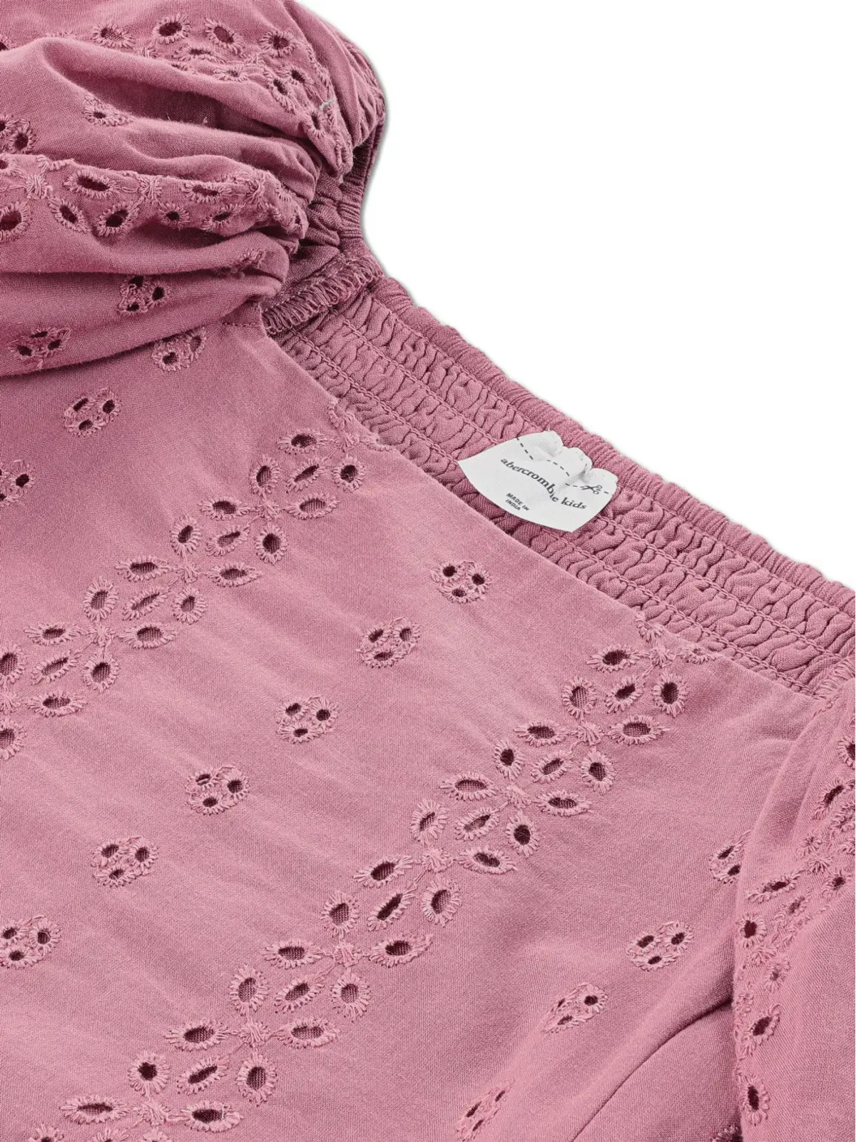 ABERCROMBIE FITCH KIDS スモックアイレット パフスリーブトップ - 画像3