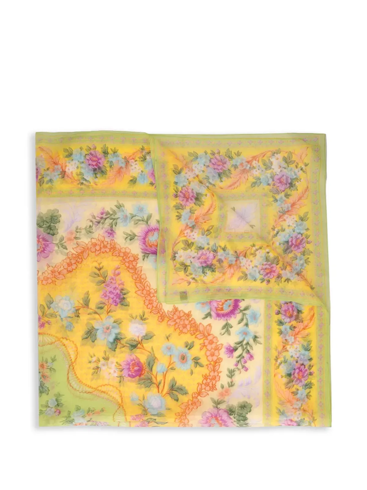 Etro Vintage 花柄プリントスクエアスカーフ - 画像2