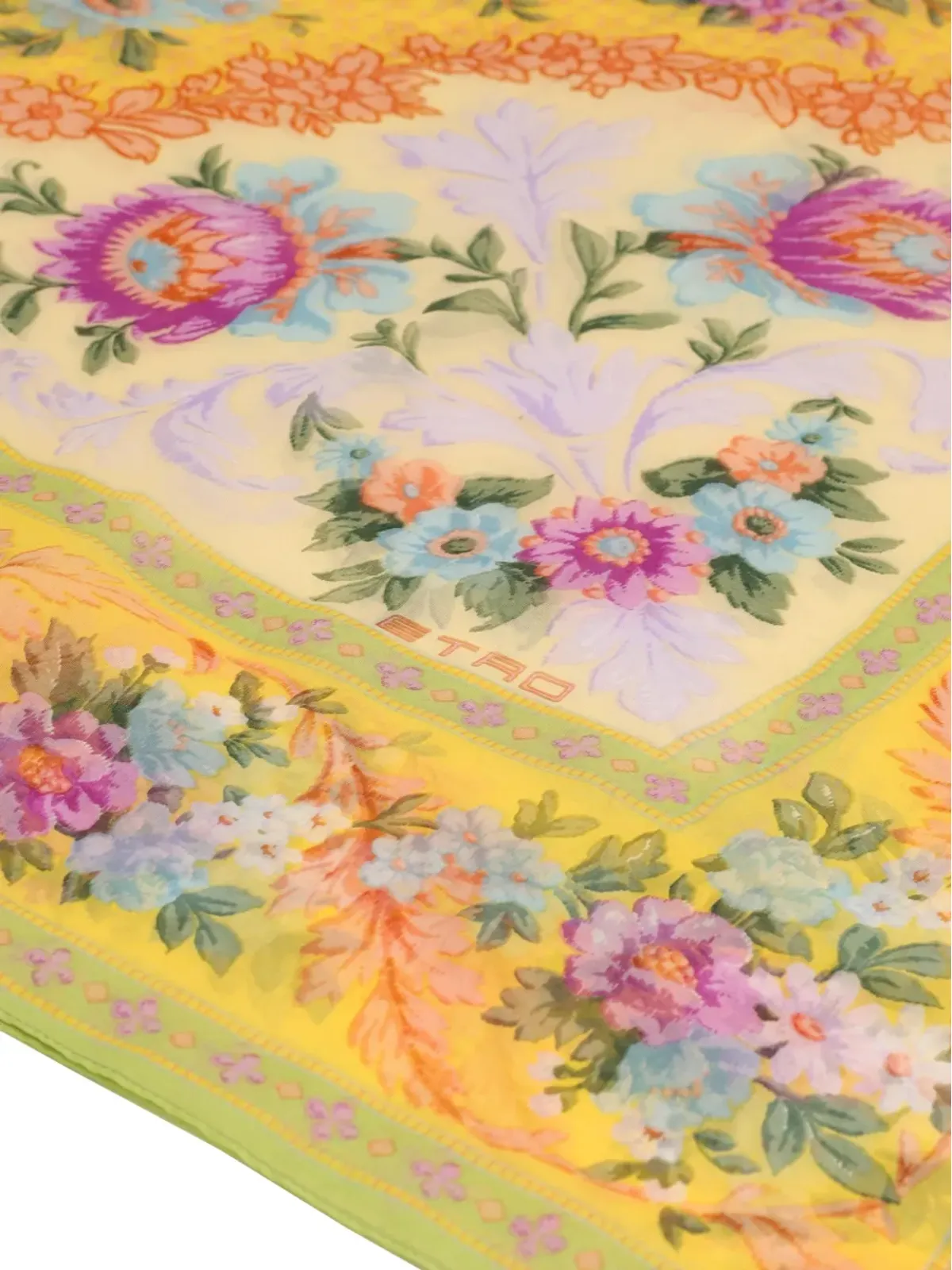 Etro Vintage 花柄プリントスクエアスカーフ - 画像3