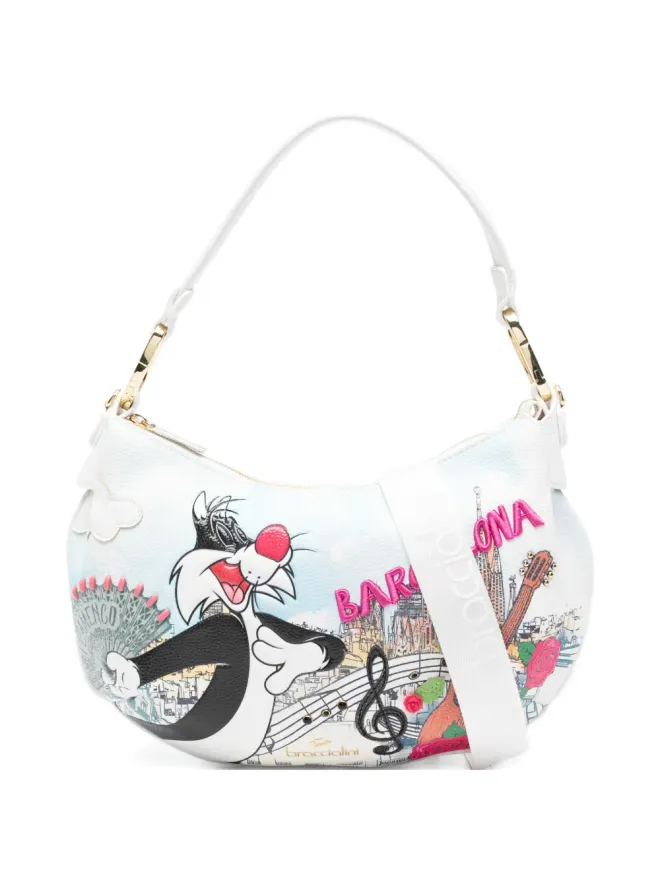 Braccialini Braccialini Cartoline LT グラフィックプリント ショルダーバッグ - Whiteの商品画像